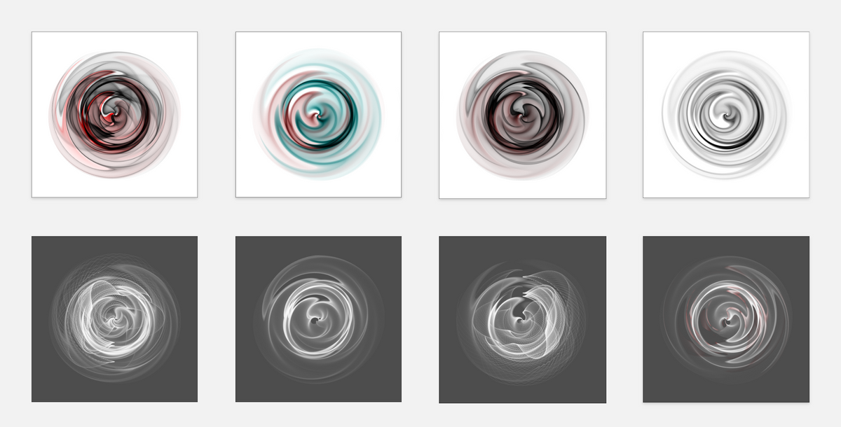 A series of images I created using the programming language N.